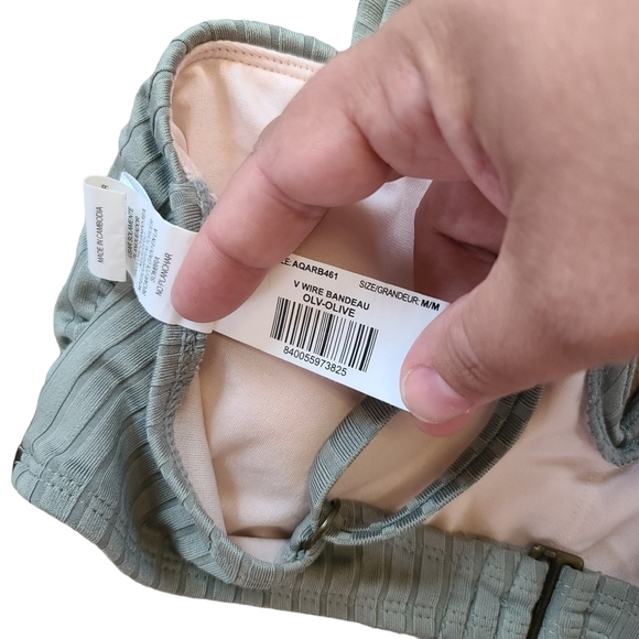 Women's Aqua Couture 2 peice Bikini High waist sage green size medium - Picture 6 of 6